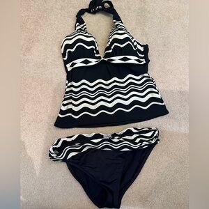 La Blanca Black and White Tankini
